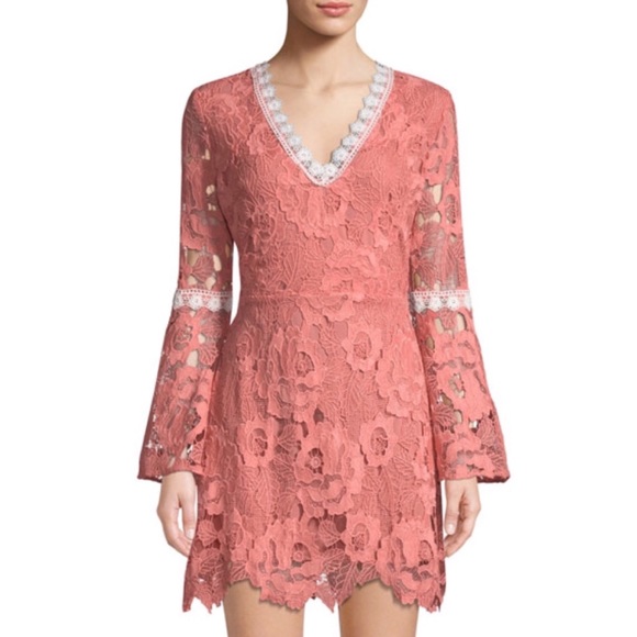 Alexia Admor Dresses & Skirts - Alexia Admor Ruffled Long Sleeve Lace Dress NWT